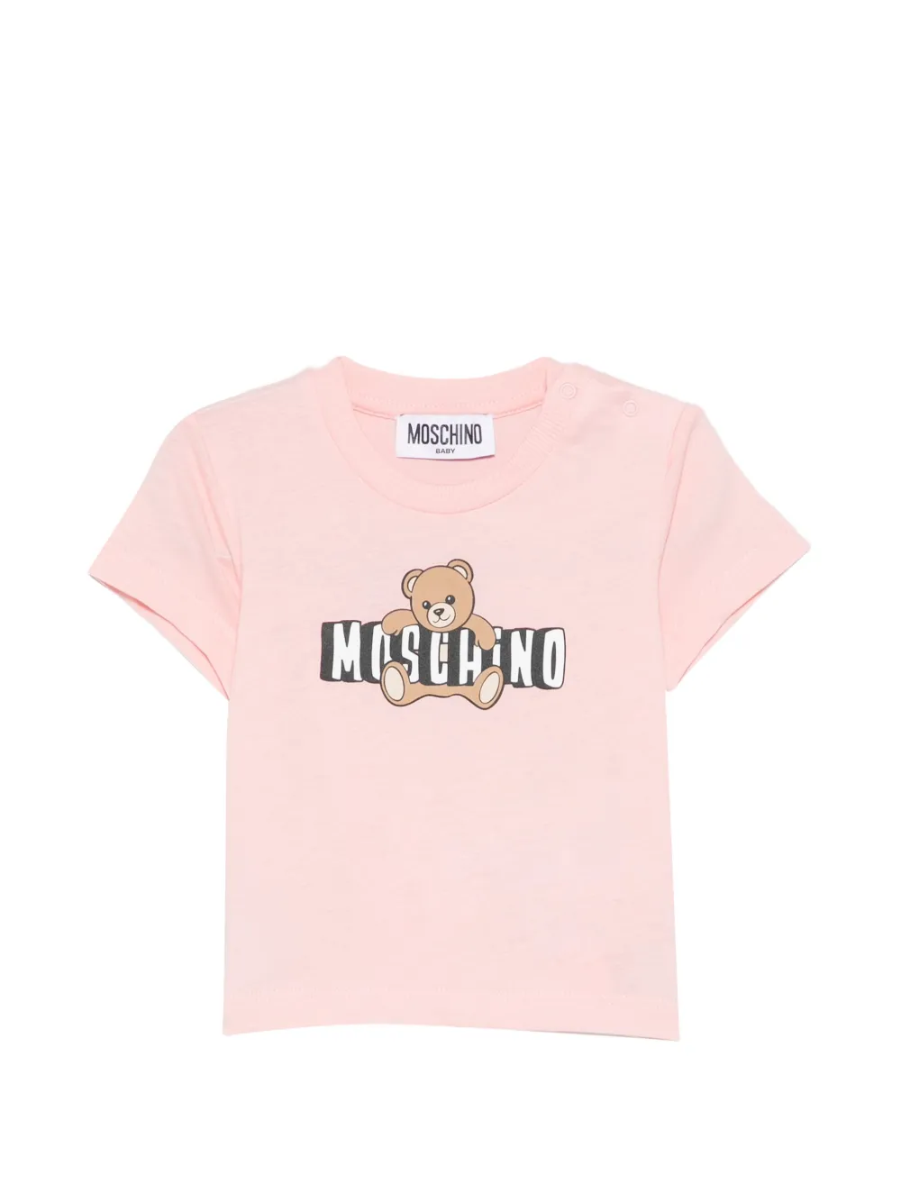

Футболка с логотипом Moschino Kids, розовый