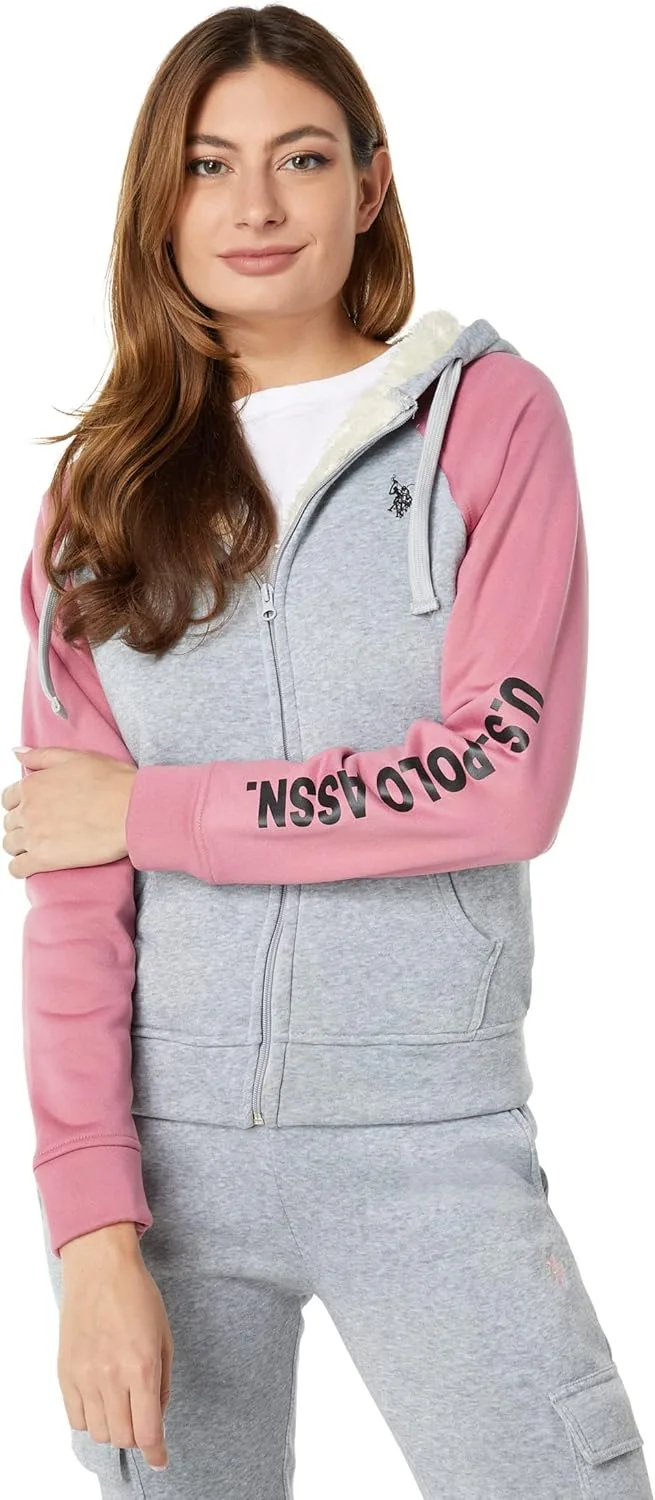 

U.S. POLO ASSN. худи с реглан и цветными блоками