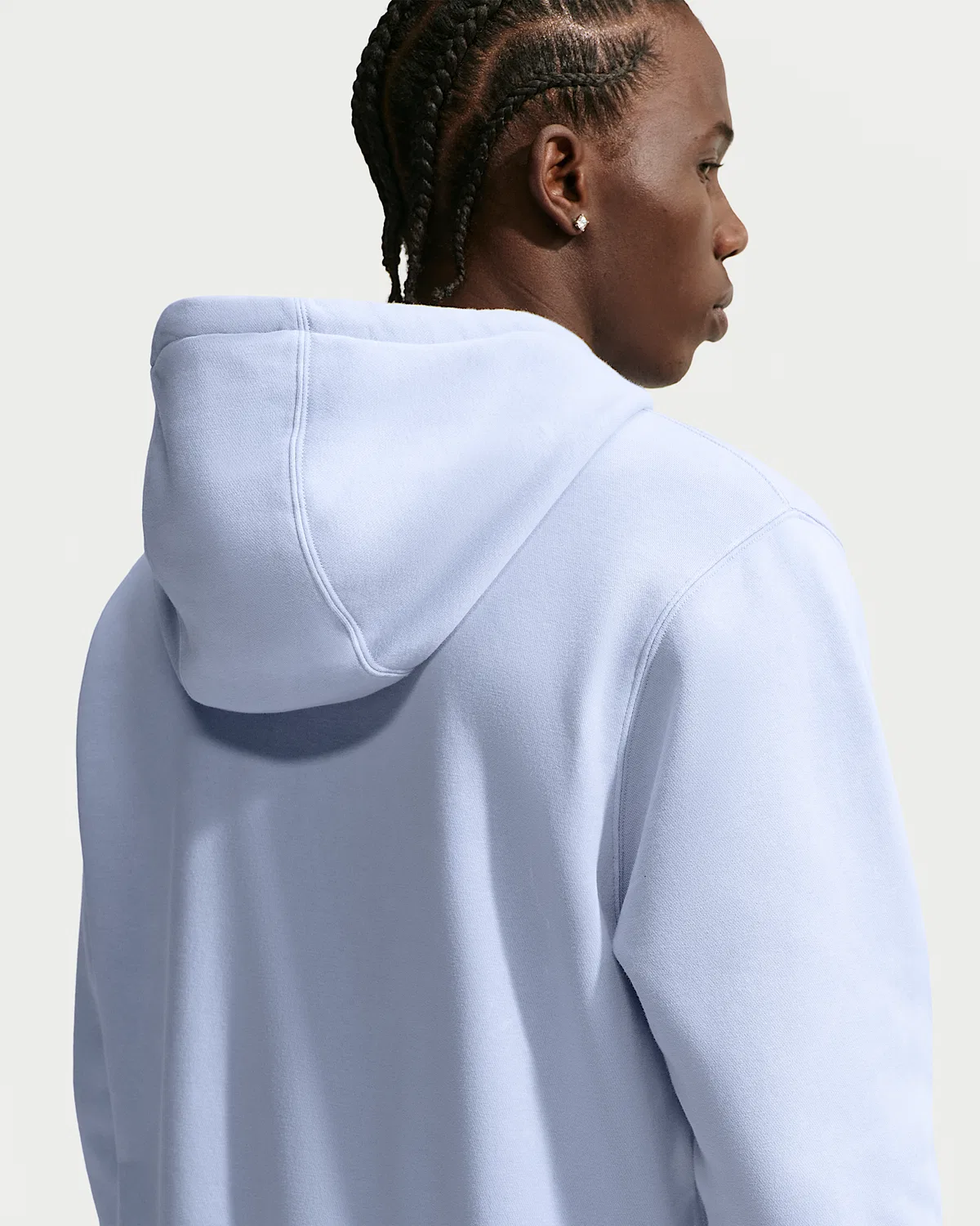 Мужская флисовая худи Nike Sportswear Club с эффектом состаривания, Ghost/Ghost — фото 2
