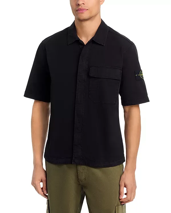 Рубашка Camicia corta Stone Island, Black