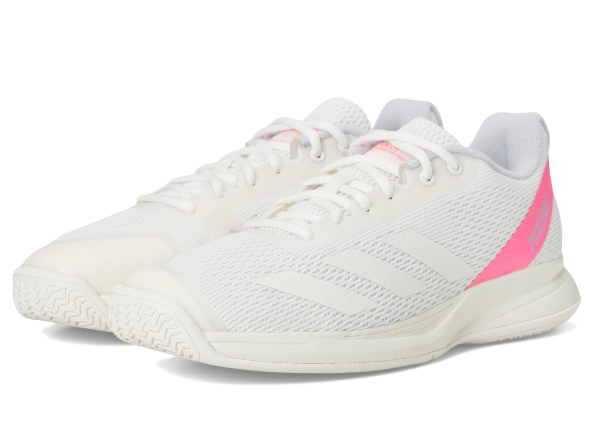 Кроссовки adidas Courtflash, цвет White/Silver Metallic/Lucid Pink