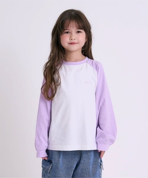 Футболка C100/Устойчивая к пятнам/Реглан MINIMAL, Purple