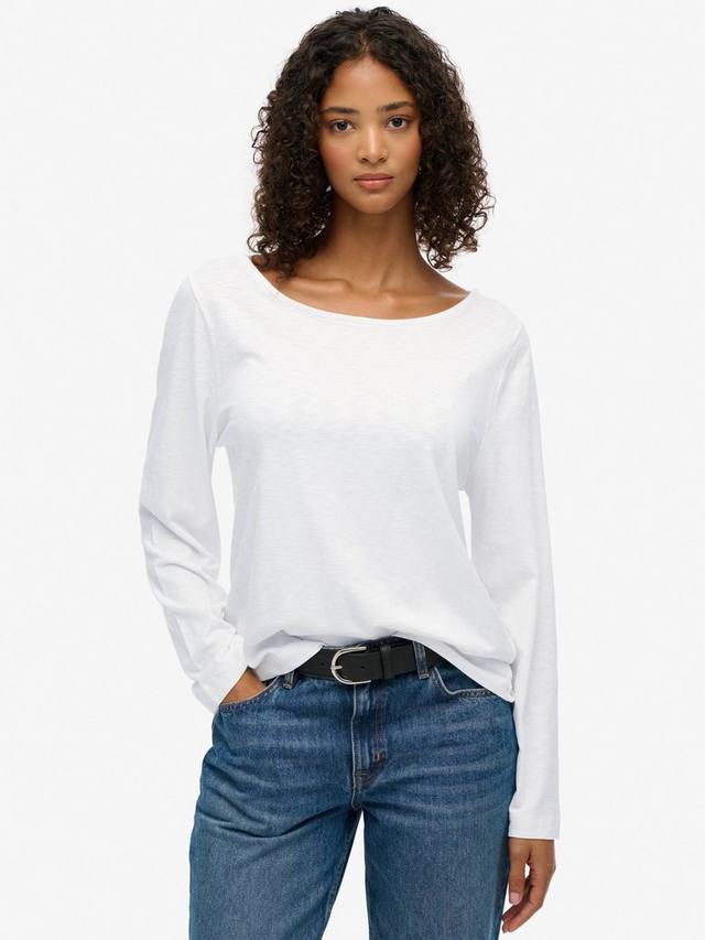 

Слэб топ с длинными рукавами от Studios Superdry, Brilliant White