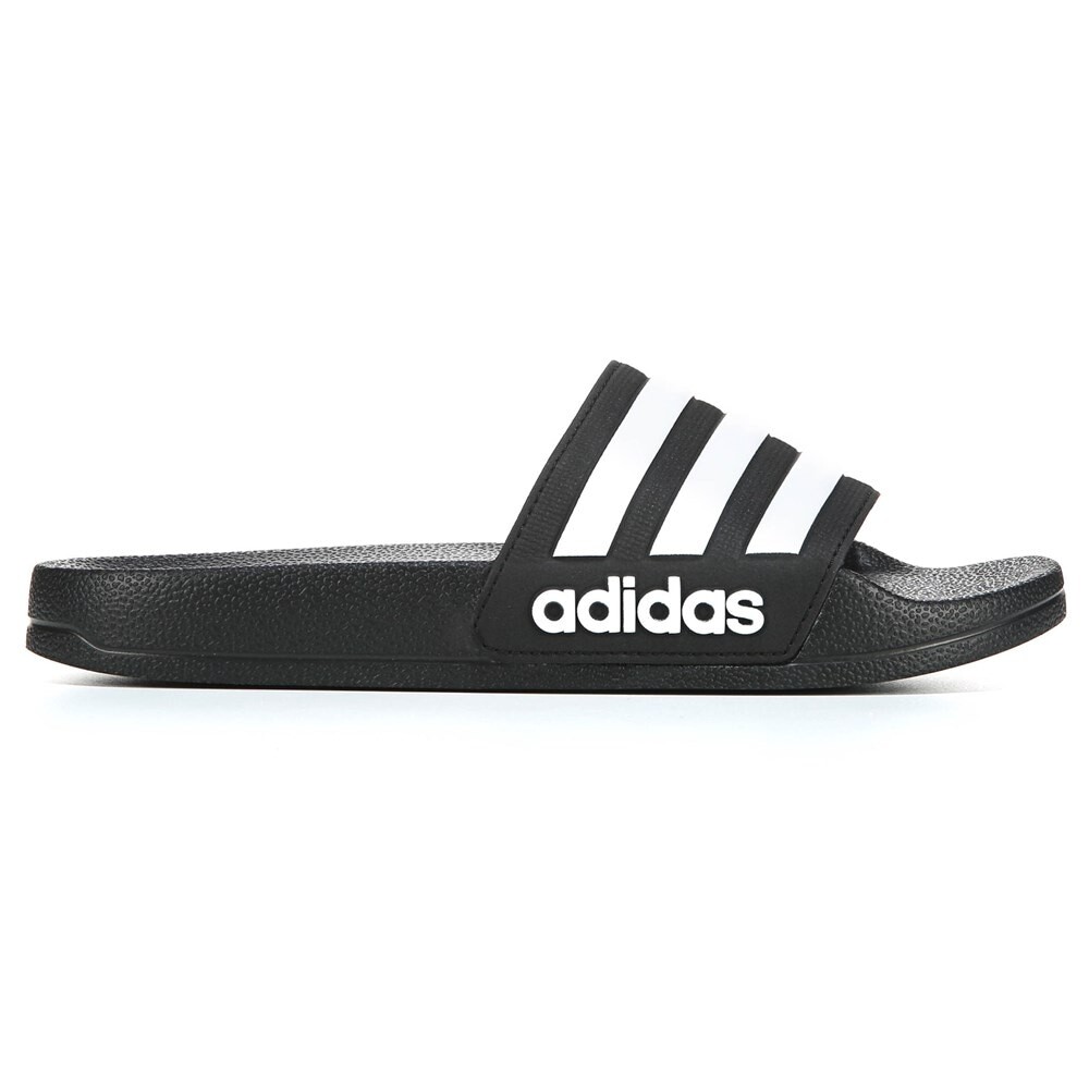 Детские шлепанцы для душа Adilette Little/Big Kid Adidas, черный — фото 2