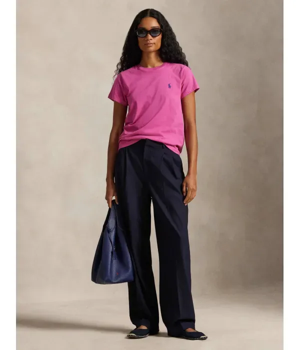 Футболка classic fit Polo Ralph Lauren, фуксия — фото 2