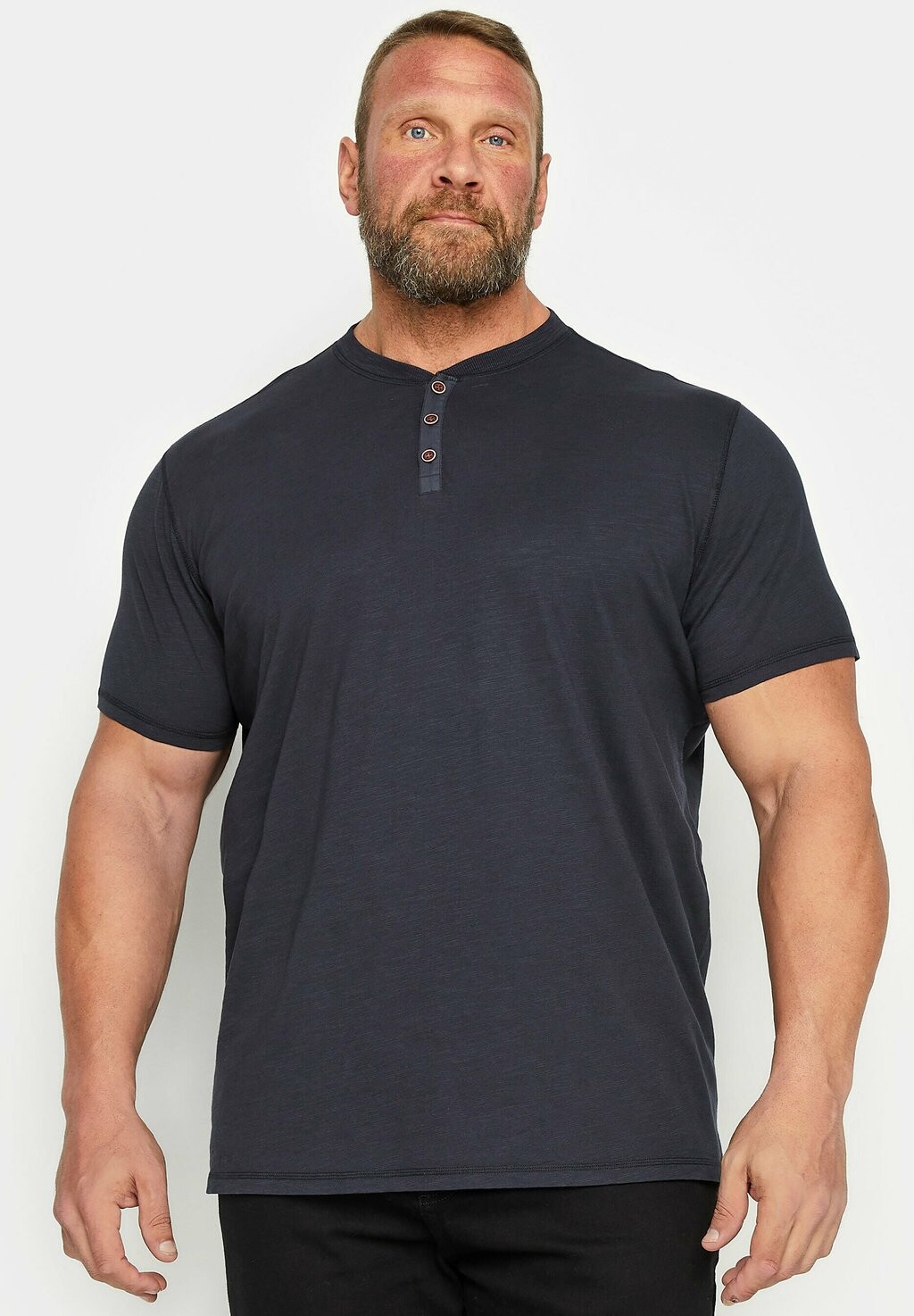 

Базовая футболка Y Neck Slub BadRhino, цвет navy