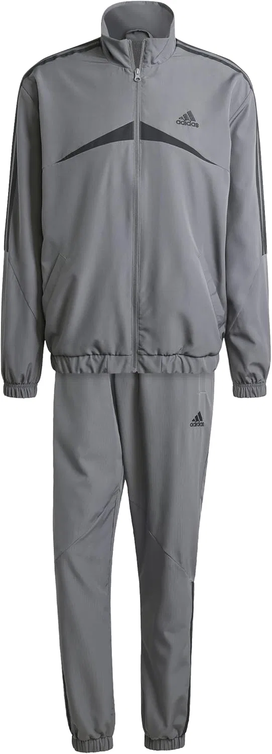 Спортивный костюм с молнией, adidas, серый