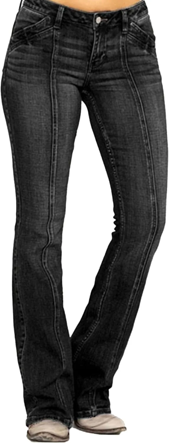 

DGHM-JLMY брюки-клеш для женщин с низкой посадкой и облегающим силуэтом