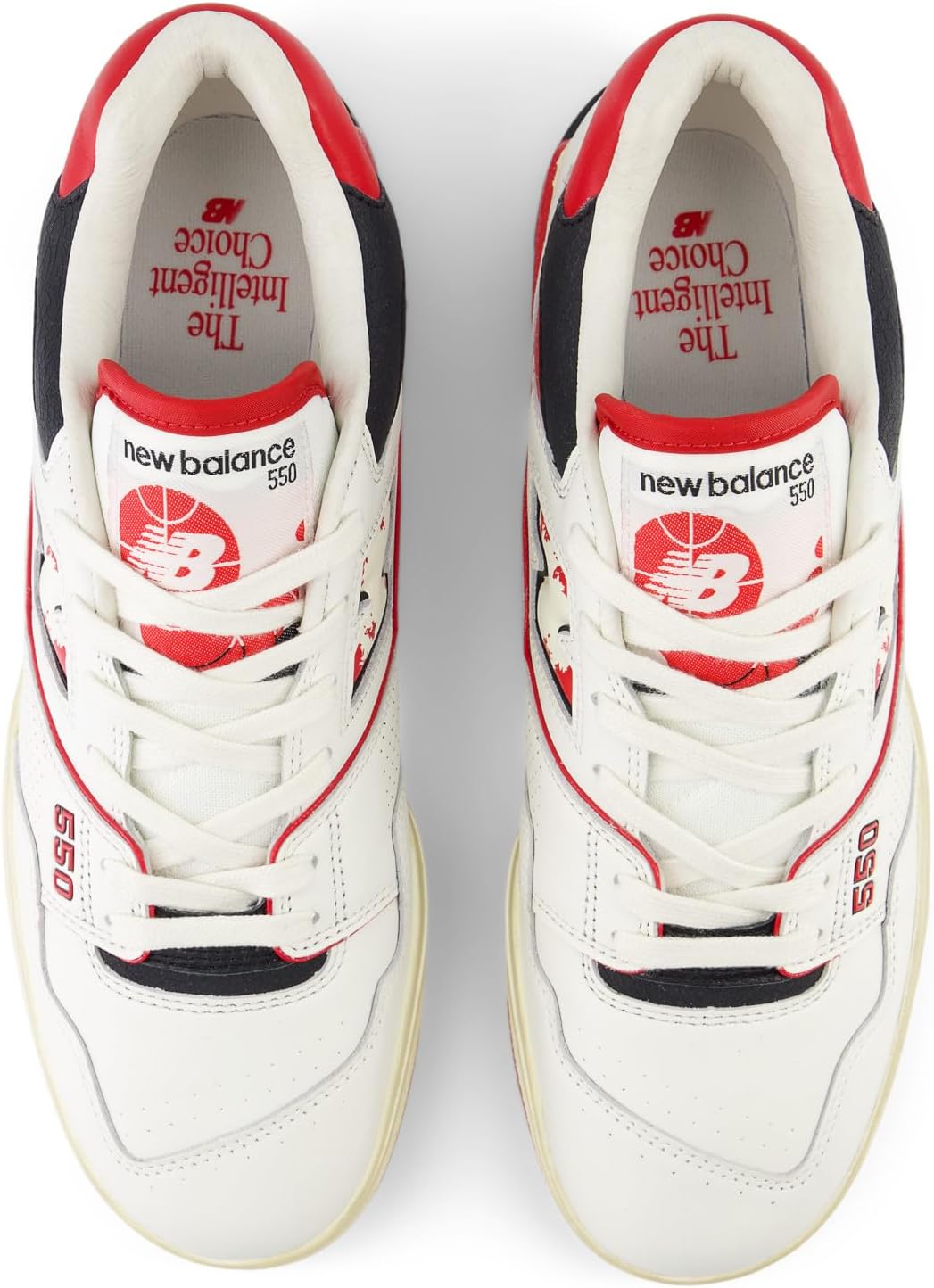 Мужские кроссовки New Balance 550, Sea Salt/Team Red/Black — фото 4