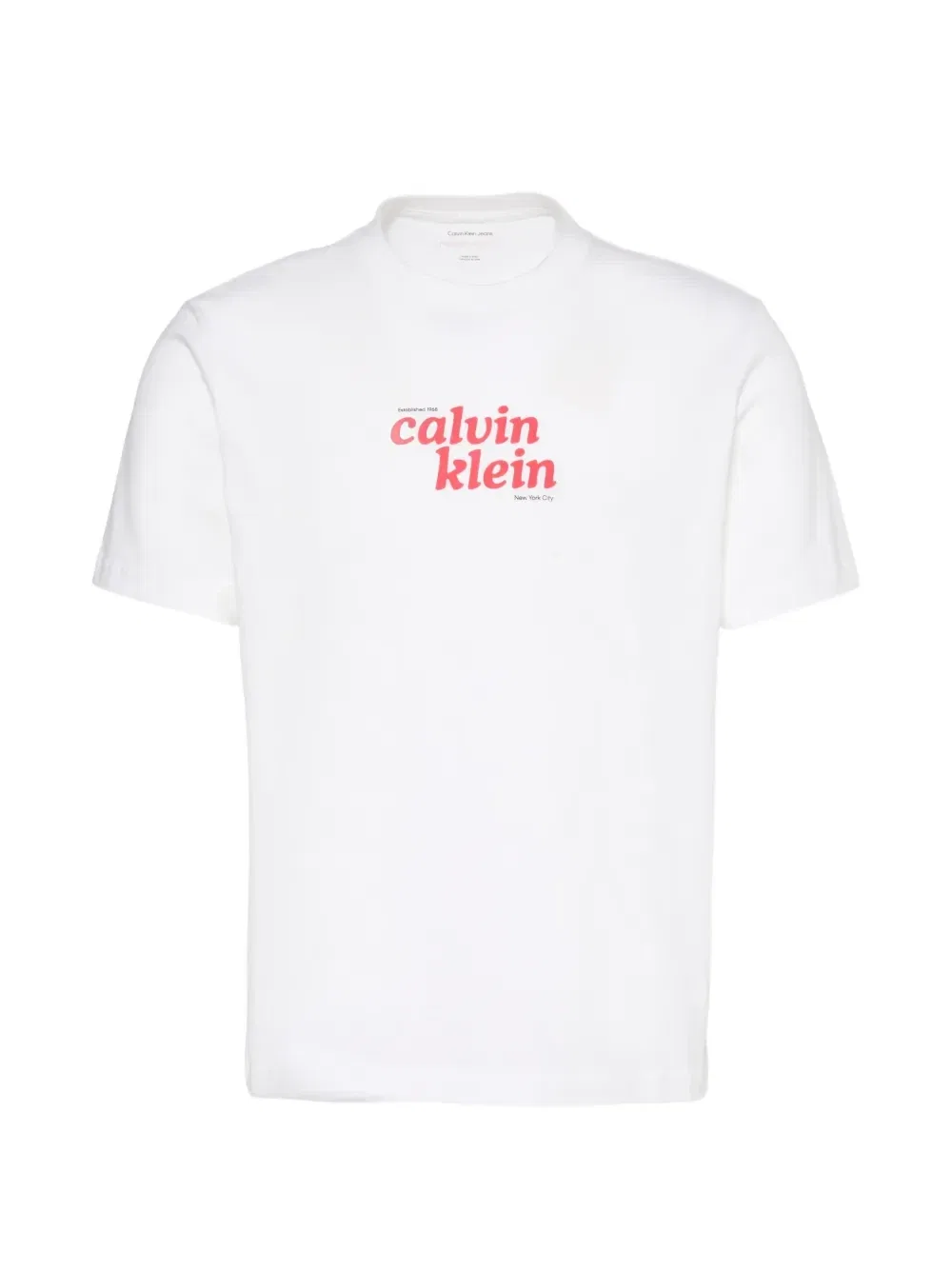 Футболка с логотипом и круглым вырезом Calvin Klein, белый