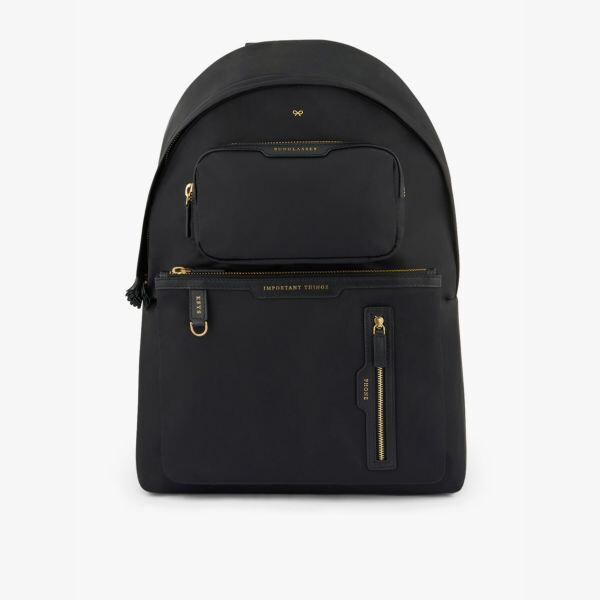 

Рюкзак из переработанного нейлона с множеством карманов Anya Hindmarch, черный