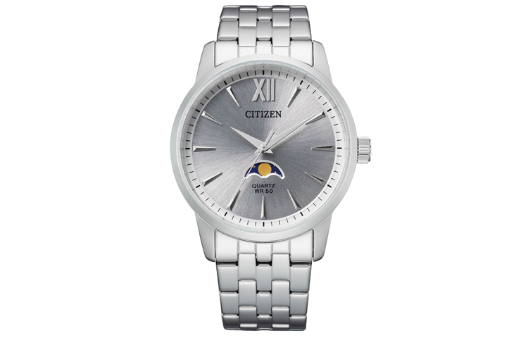 

CITIZEN Часы Quartz Movement Stainless Steel Strap Watch 42mm Men's Watch Silver Dial AK5000 54A, Silver Dial