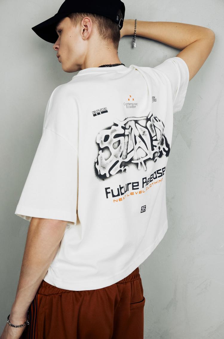 

Футболка Stwd Contemporary Ecosystem Pull And Bear, белый