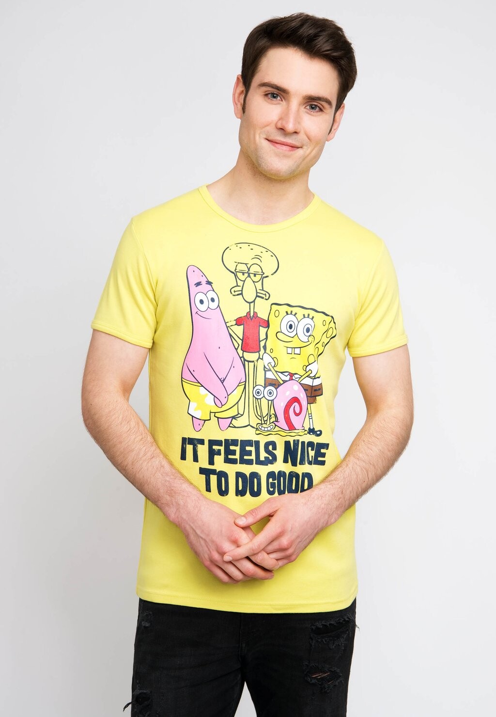 

Футболка с принтом SPONGEBOB LOGOSHIRT, цвет kanariengelb