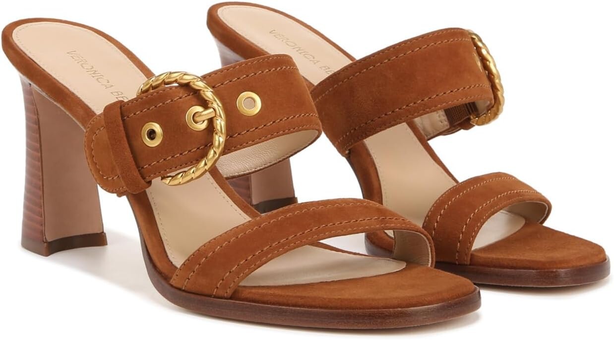 

Туфли Veronica Beard Margaux Slides, цвет Caramel Brown Suede