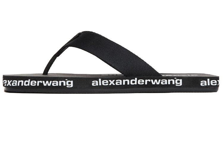Шлепанцы Alexander Wang с логотипом, черный