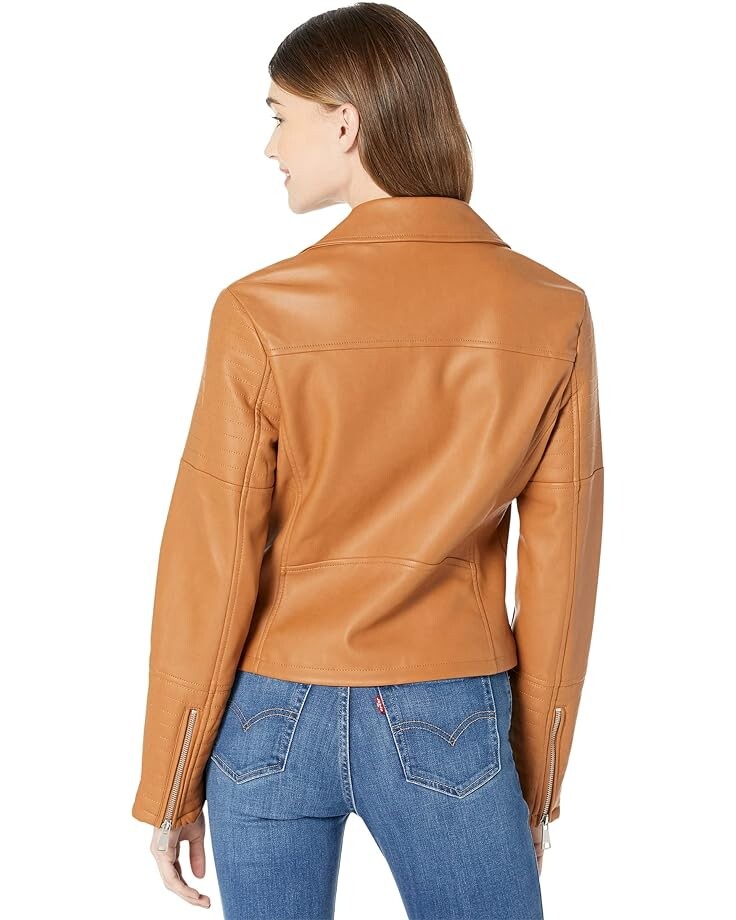 

Куртка Avec Les Filles Faux Leather Moto Jacket, цвет Cognac