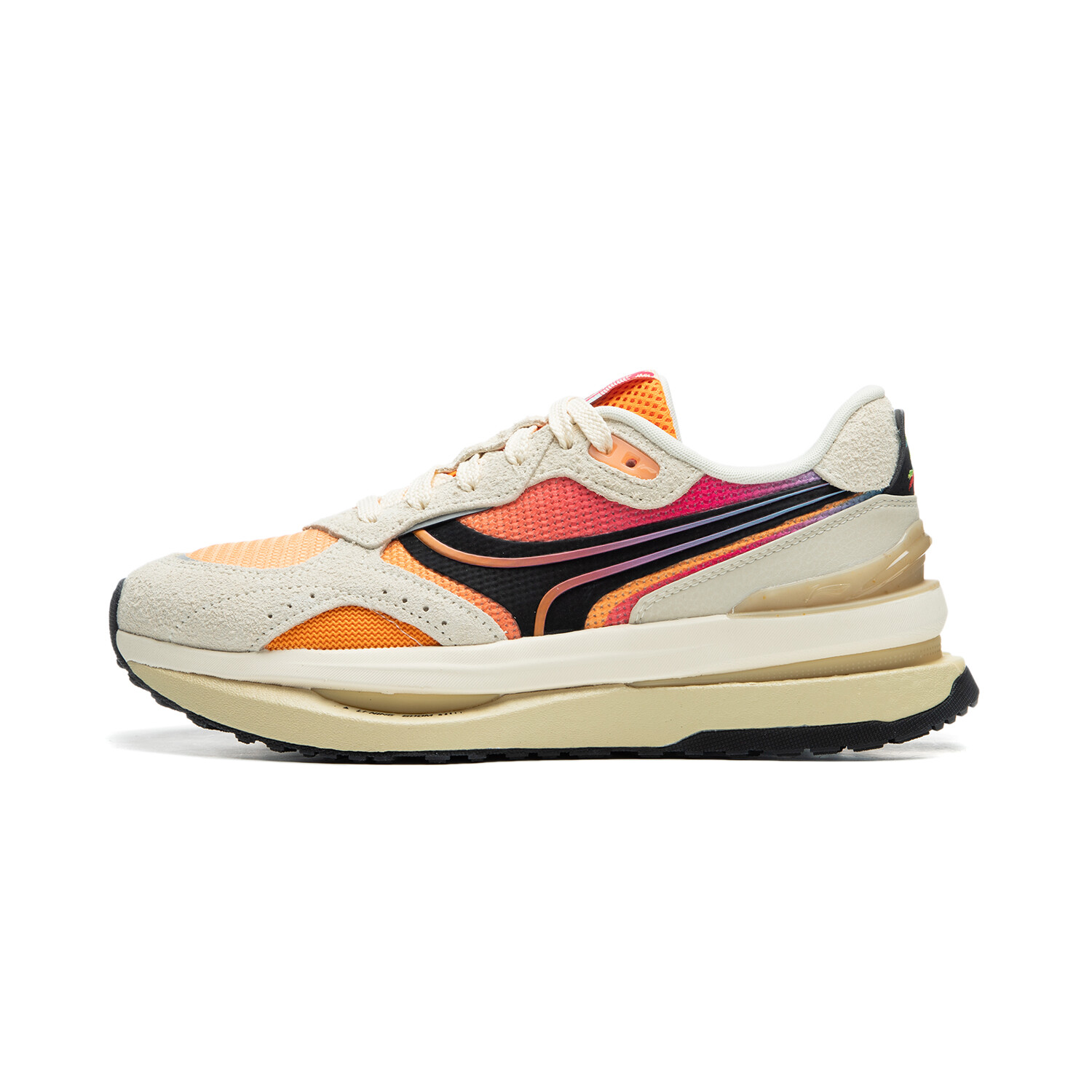 

Кроссовки LINING Lifestyle Shoes Men Low-top Pale Antique Yellow/black/sunset Orange, оранжевый