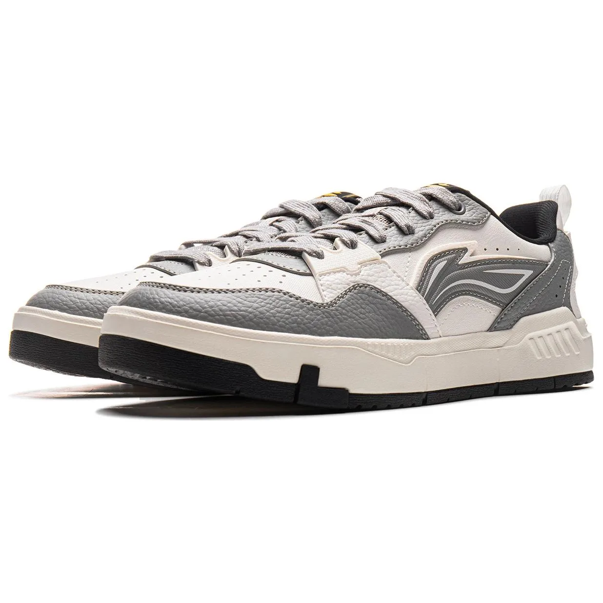 Кроссовки для скейтбординга Li-Ning Original Era противоскользящие с амортизацией, износостойкие, дышащие, низкие, мужские, бело-серые — фото 4