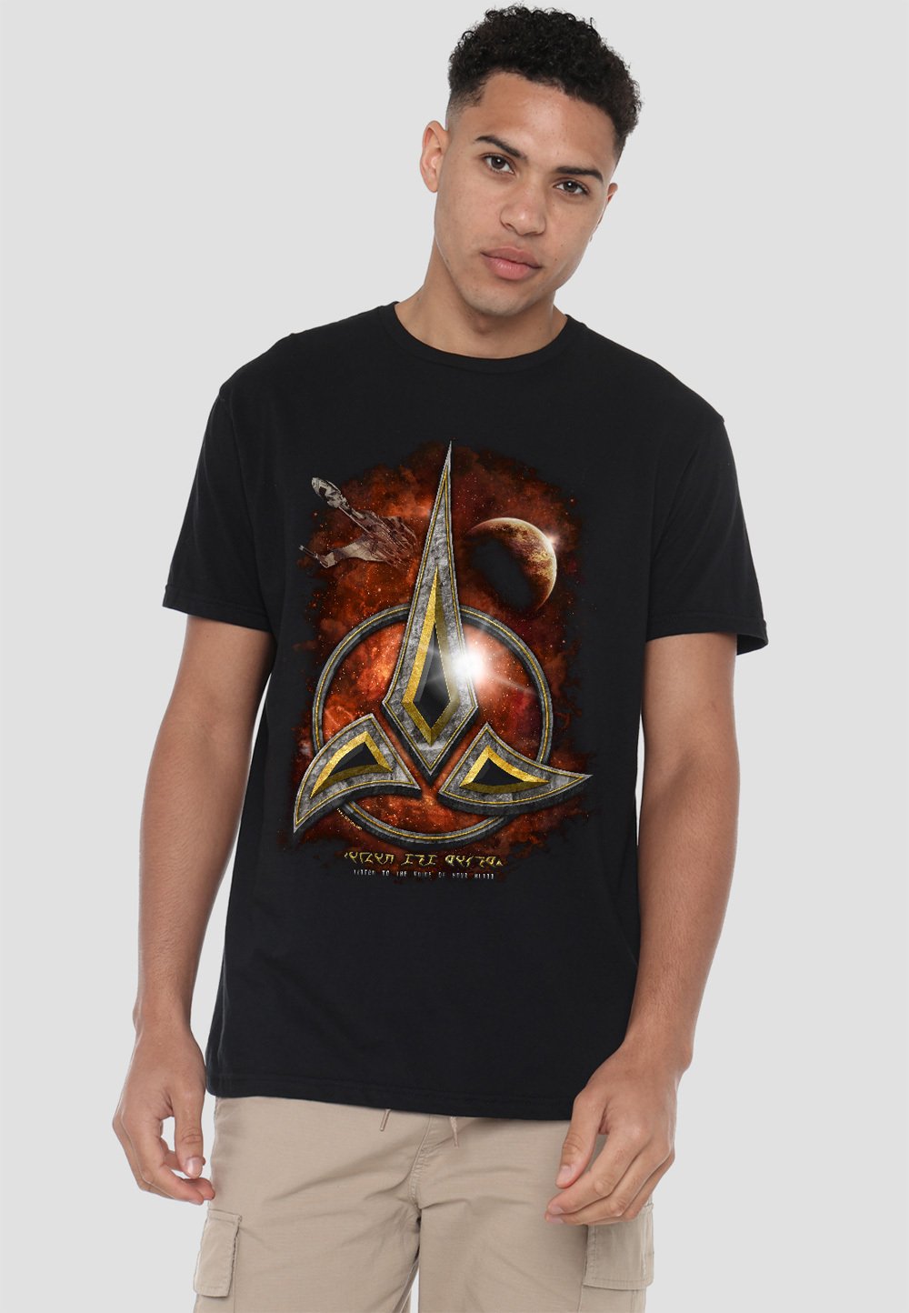 

Футболка с принтом STAR TREK KLINGON CREST Cotton Soul, черный