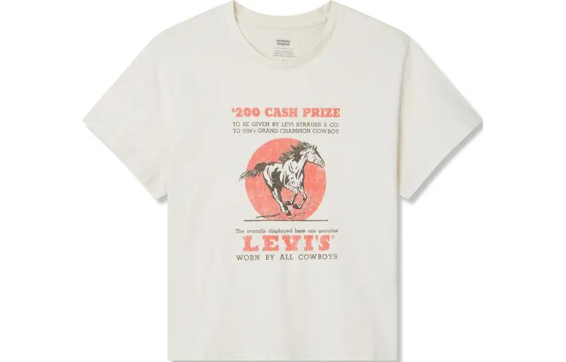Levis Футболка женская Ecru с круглым вырезом