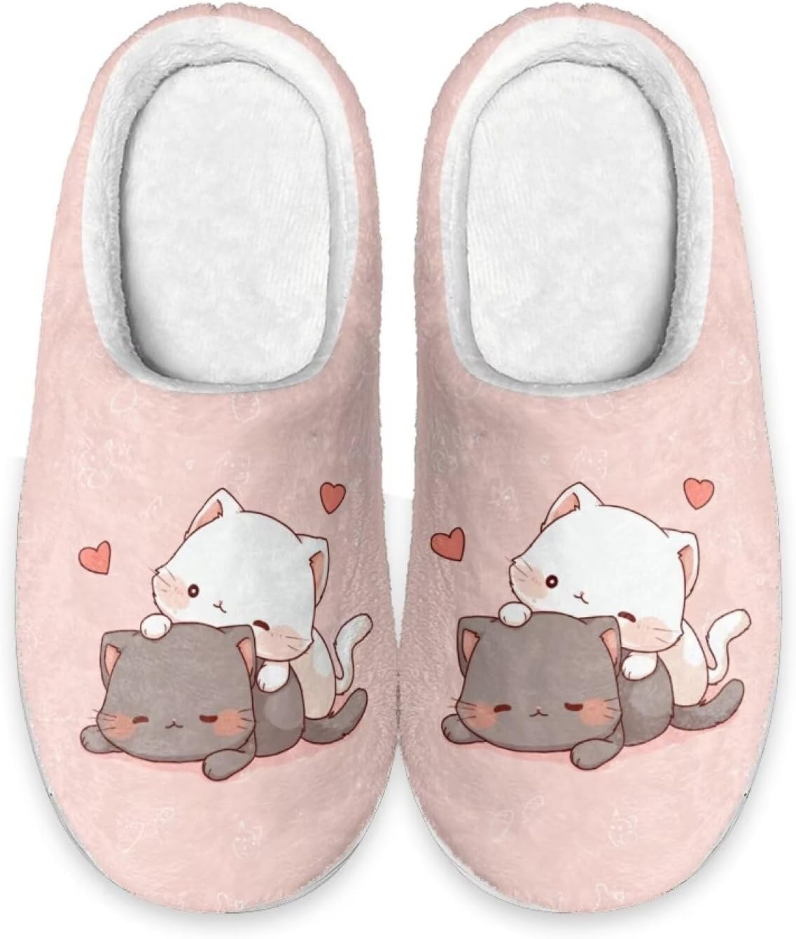 

Тапочки Xpyiqun для мужчин и женщин, зимние теплые домашние тапочки, нескользящие, мягкие и уютные, Cartoon Cat Cute