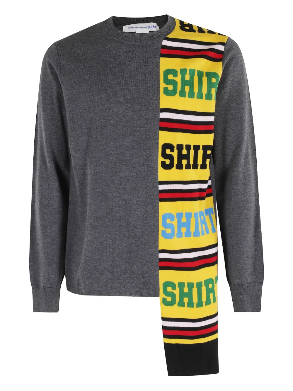 

Свитер с полосатыми вставками Comme Des Garçons Shirt, серый
