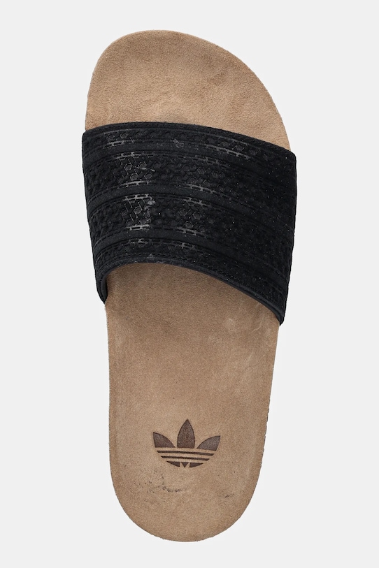 Замшевые шлепанцы Adilette RS Adidas Originals, черный — фото 4