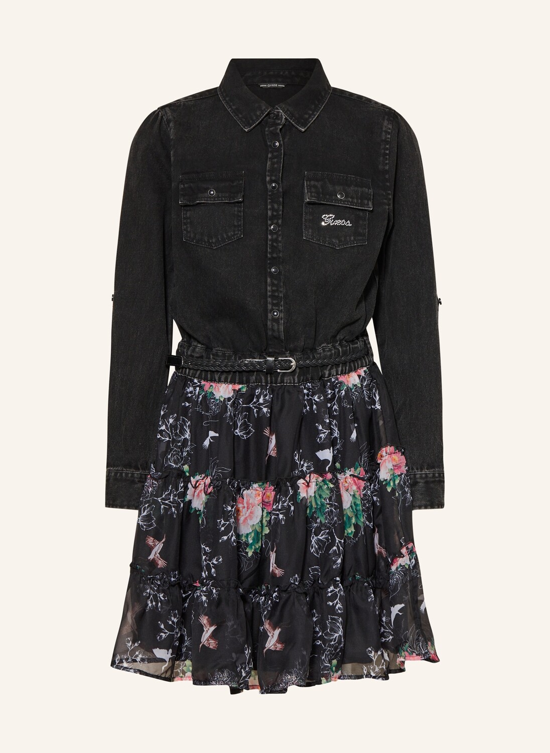 

Платье с драгоценными камнями GUESS, цвет SCHWARZ/ROSA/HELLGRÜN