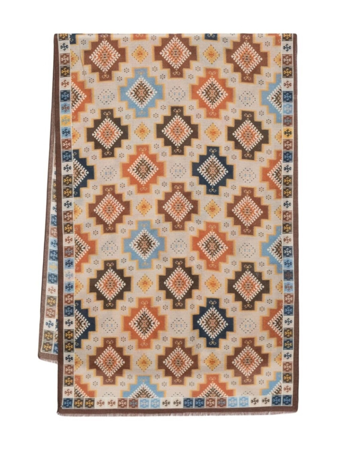 

Lady Anne patterned-intarsia wool scarf, коричневый