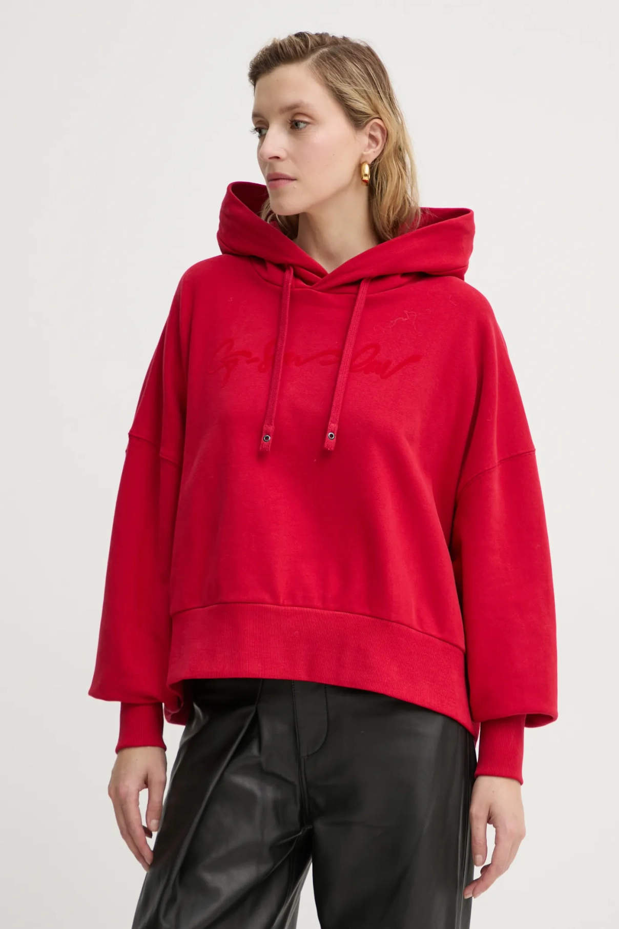 

Хлопковая толстовка G-Star Raw, красный