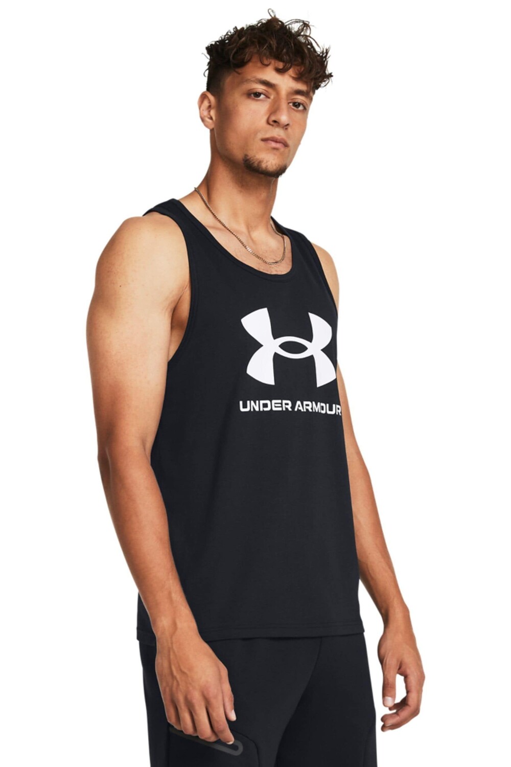 

Спортивная футболка без рукавов с логотипом Under Armour, черный