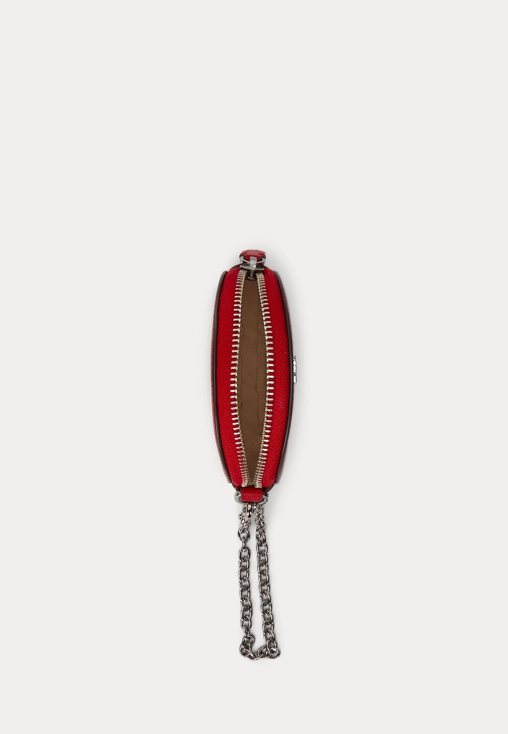 

Кошелек CROSSHATCH LEATHER SMALL ROUND POUCH Lauren Ralph Lauren, красный