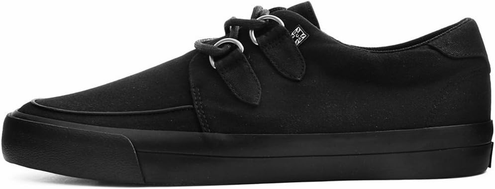 Кроссовки T.U.K. Twill Vegan Creeper для женщин и мужчин, шнуровка с D-образными кольцами, черный — фото 4