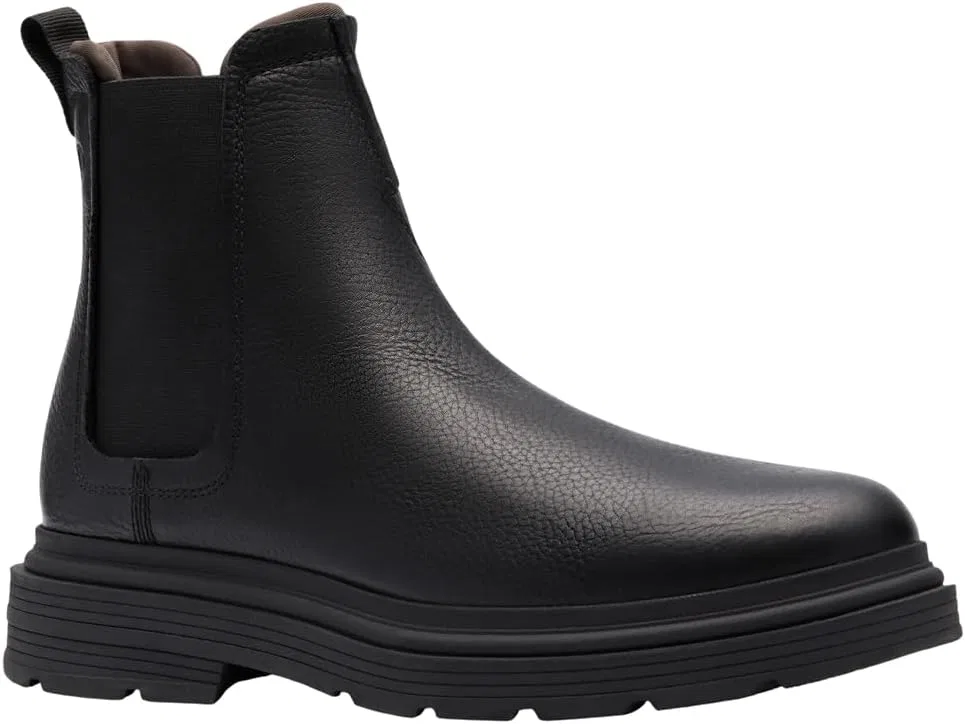 Мужские ботинки Clarks Badbury Easy Chelsea, Black Leather — фото 4