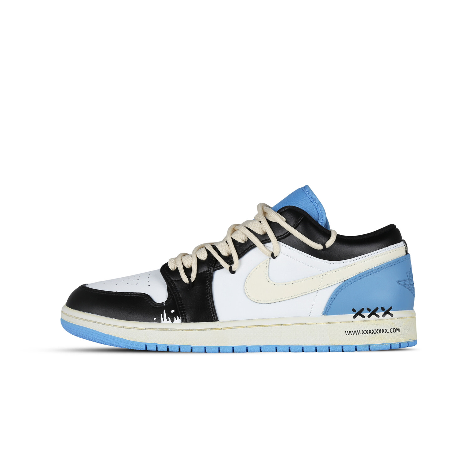 Кроссовки Air JORDAN 1 Vintage Basketball Shoes Women's Low-Top White Blue