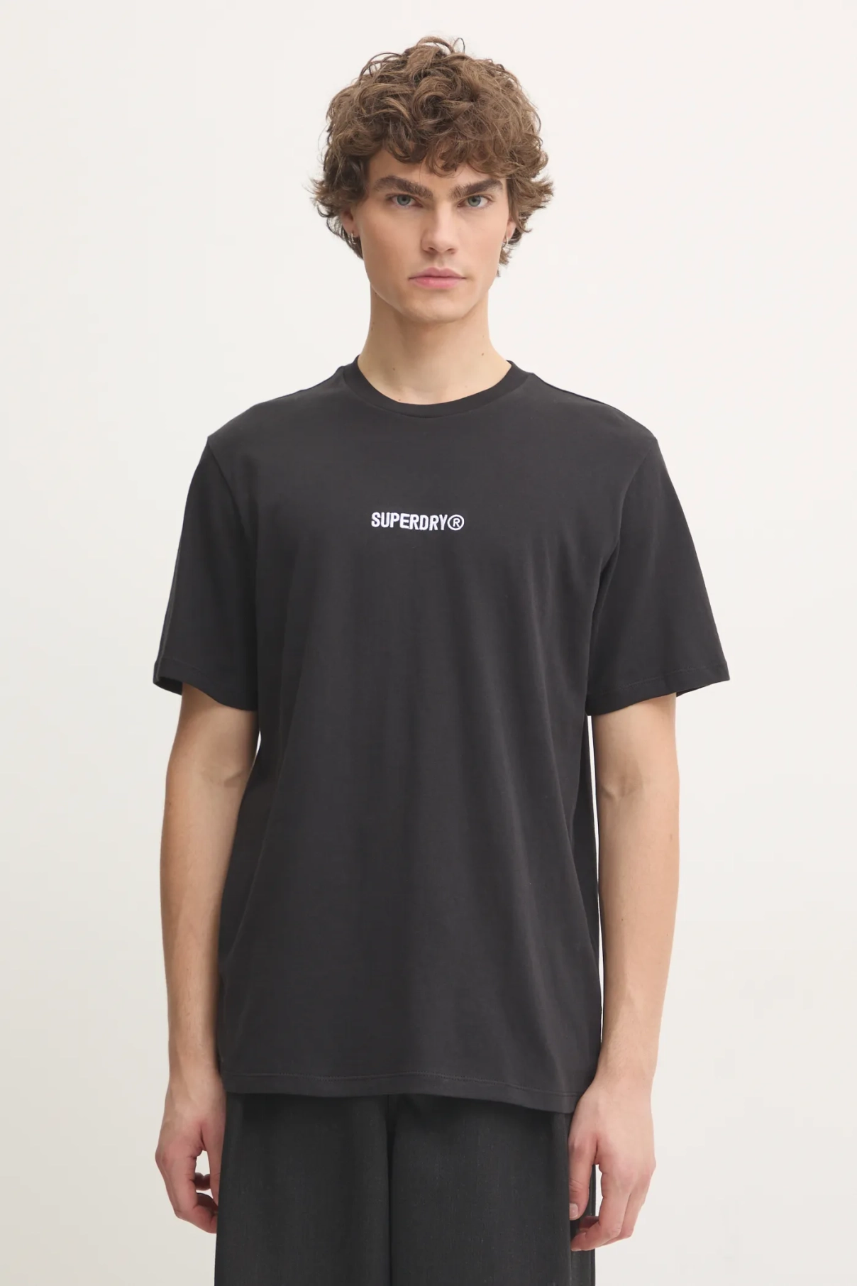 

Хлопковая футболка Superdry, черный