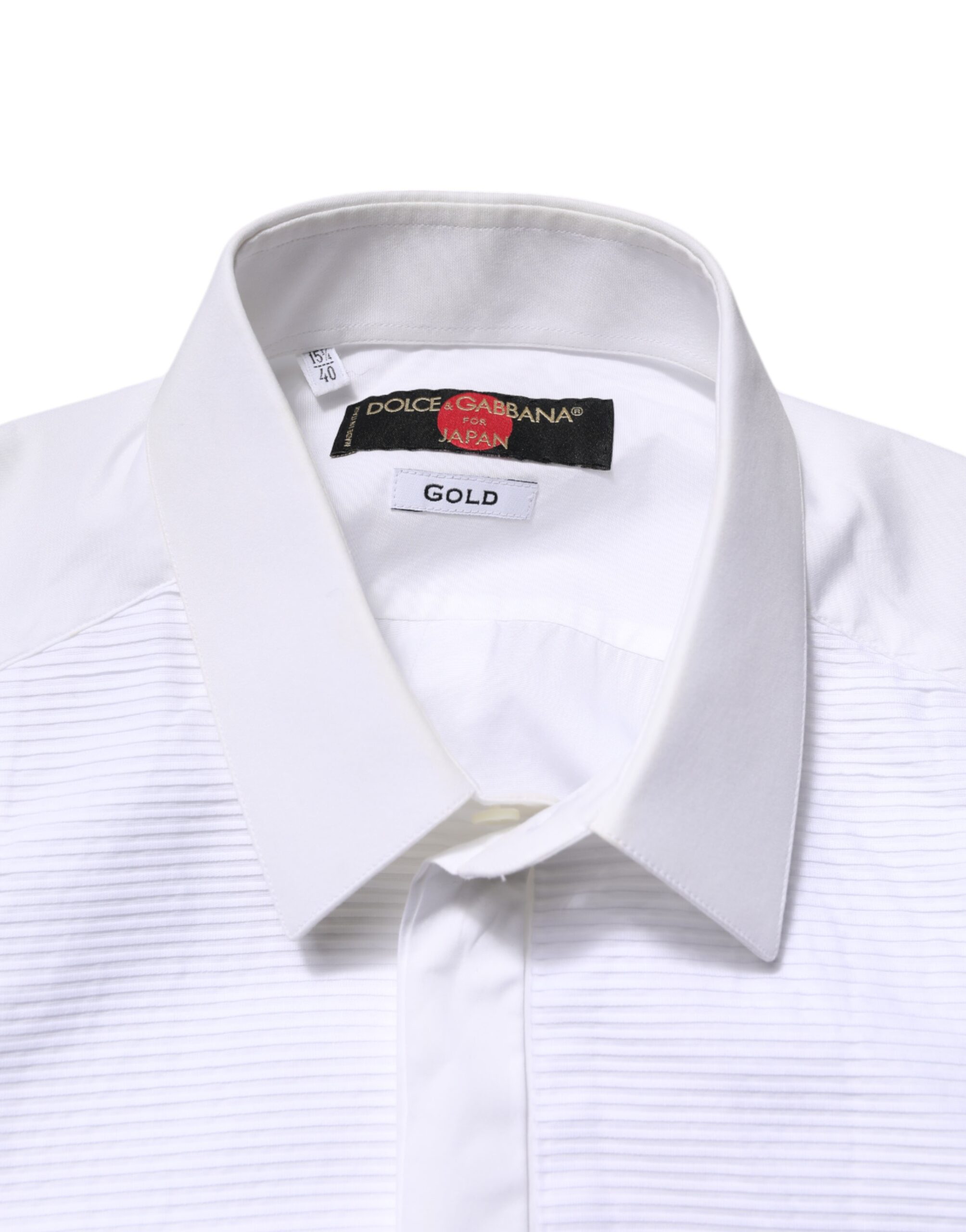 Белое золото хлопковый нагрудник платье формальная рубашка Dolce & Gabbana, White — фото 4