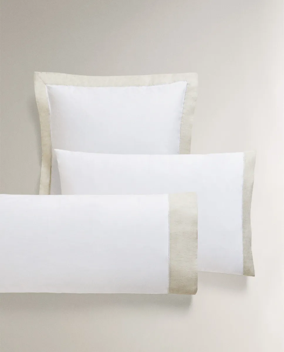 

Наволочка с каймой Zara Home, белый
