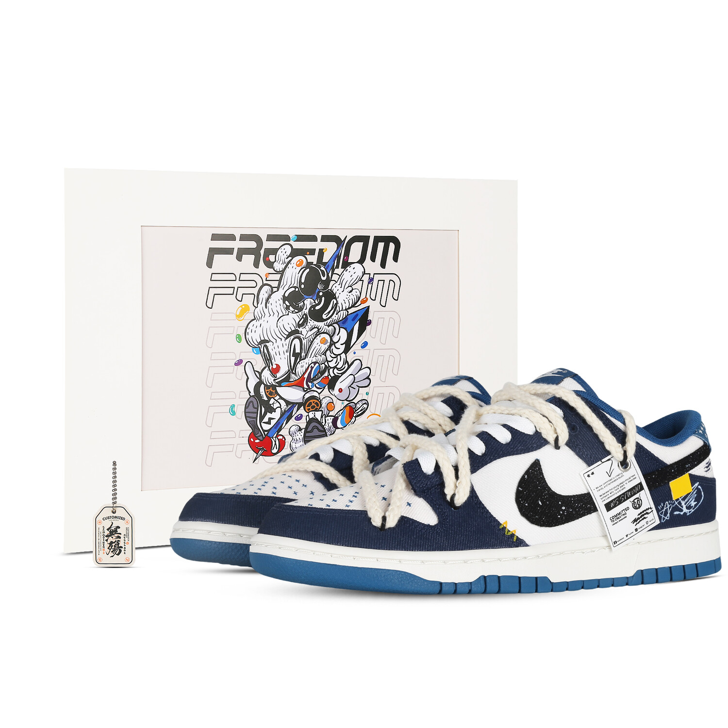 

Кроссовки Nike Dunk, синий/черный