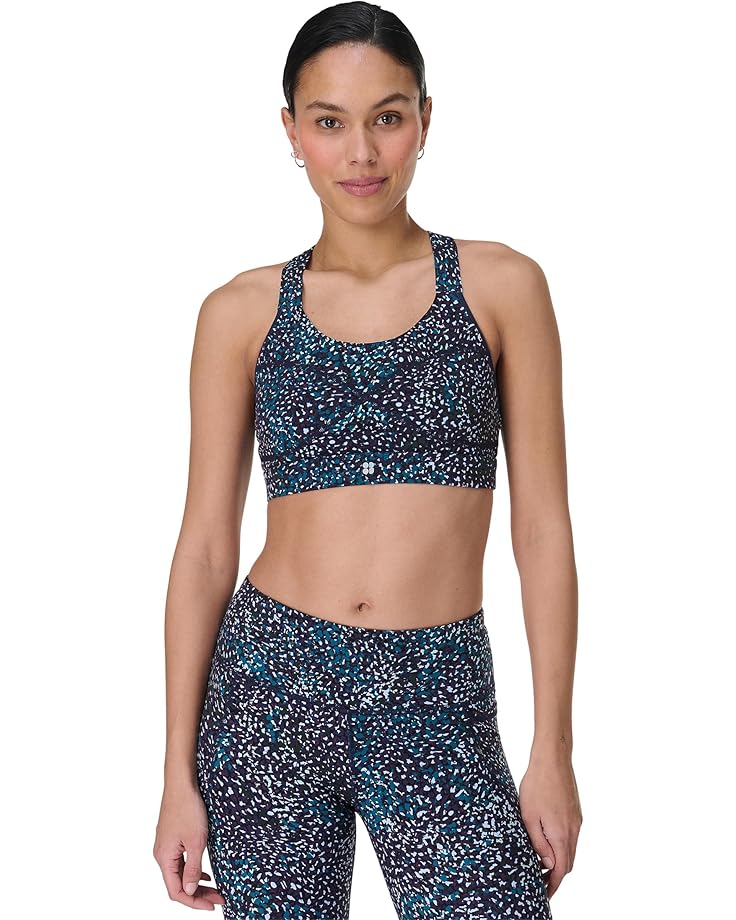 

Бюстгальтер Sweaty Betty Power Medium Support Sports Bra, цвет Blue Aurora Print