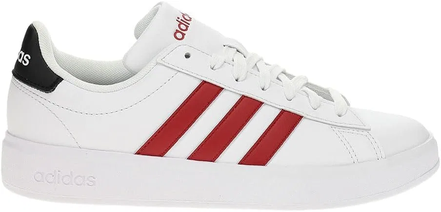 Кроссовки теннисные adidas, White/Better Scarlet/Black — фото 2