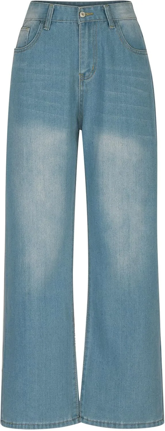 Джинсы женские High Waist Wide Leg — фото 4