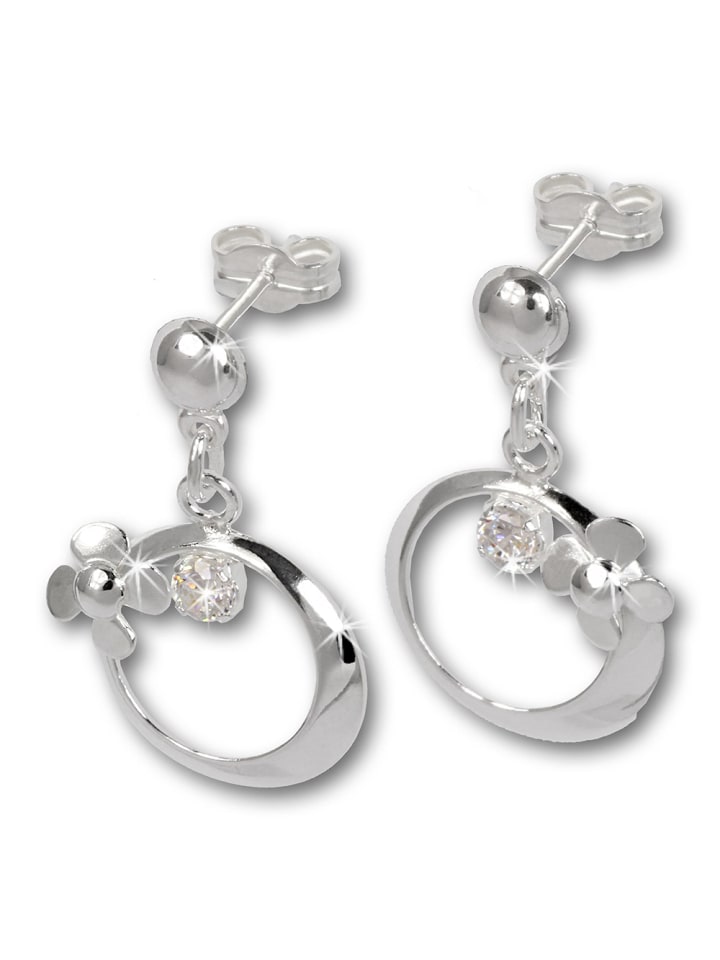 

SilberDream Серьги, серебро 925 пробы, кольцо в виде цветка, серьги-гвоздики, ок. 2,4 см