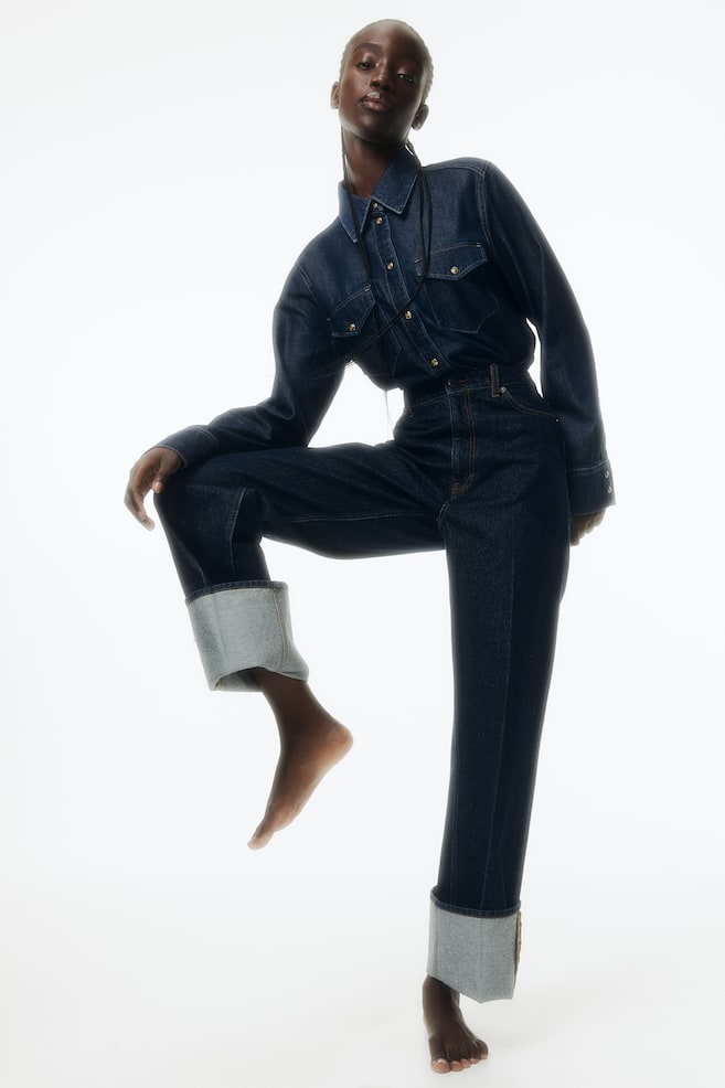 

Джинсовая рубашка блузка H&M, синий