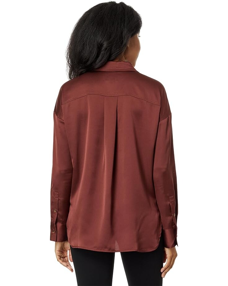 

Рубашка Lysse Kristin Stitched Satin Shirt, цвет Auburn