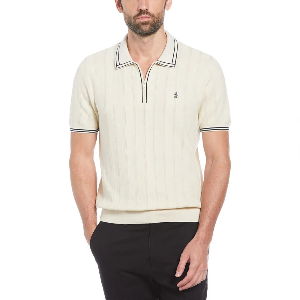 

Поло Original Penguin 1/4 Zip Tipped, бежевый