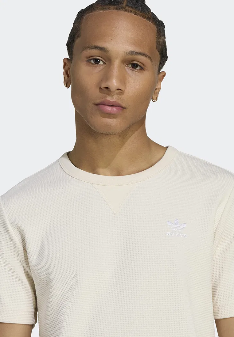 Футболка вафельная, Trefoil Essentials Adidas, белый — фото 3