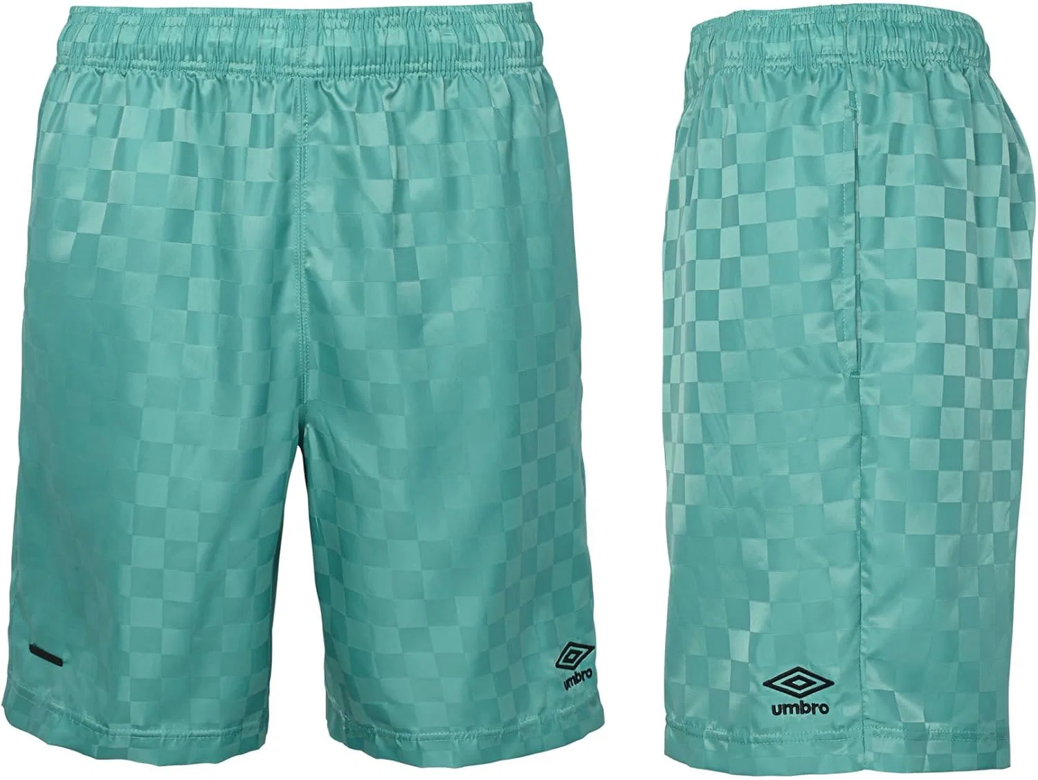 Шорты для мальчиков Checkerboard Umbro, цвет Mint/Black Beauty — фото 3