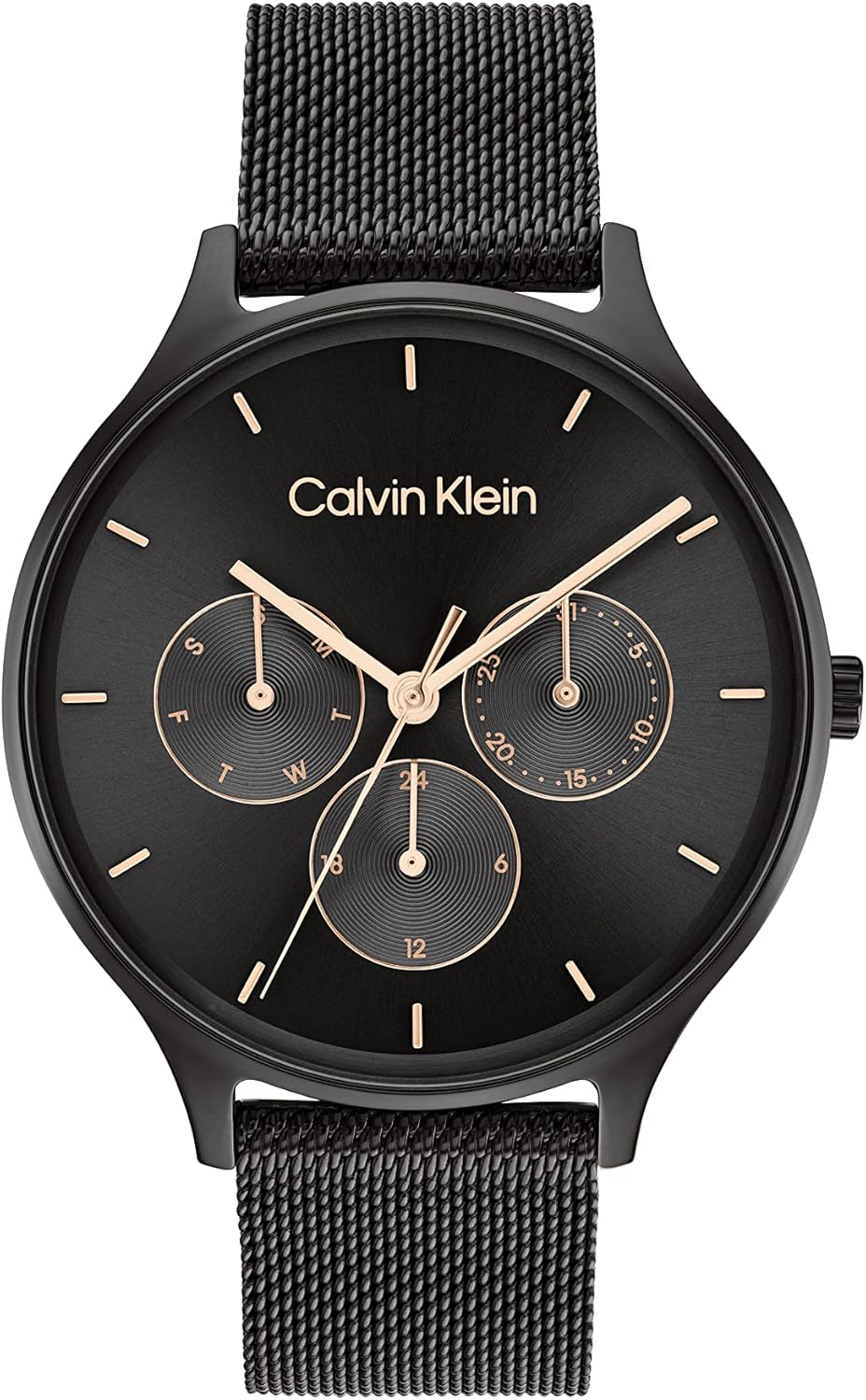 

Женские кварцевые многофункциональные часы Calvin Klein Timeless - подарок для нее, Black